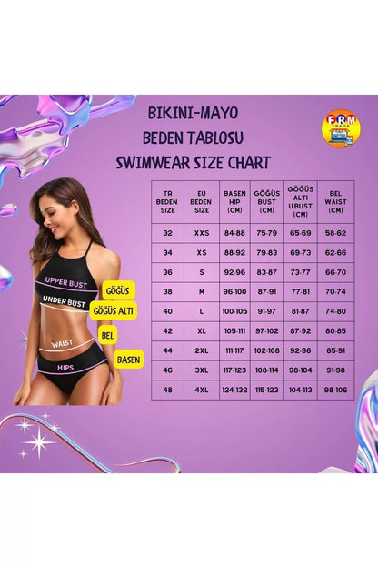 New Gradient Supported Triangle Normal Waist Brief Gradient Patterned Triangle Gipel Brazilian Bikini Set