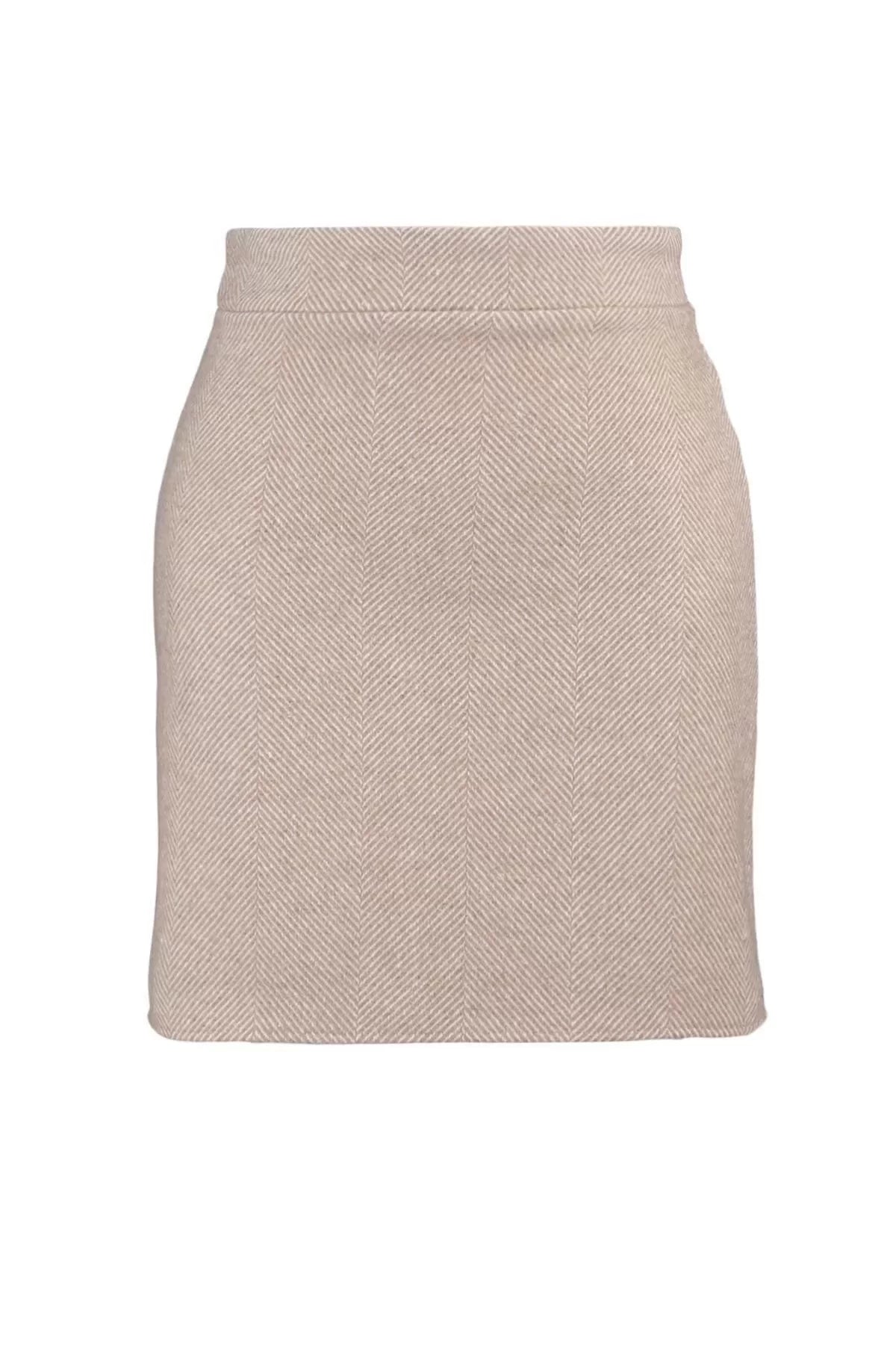 Women Fashion Style Mini Unlined Woven A-line Cashmere Fabric Mini Woven Skirt