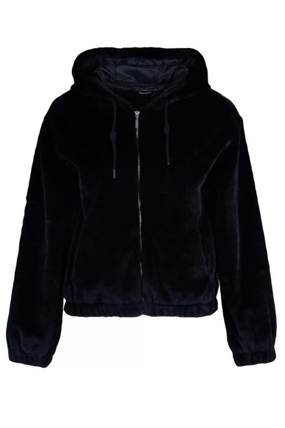 Women Fashion Stylish Regular Hooded Collar Standard Plain Lined Oversize Hooded Plush Coat