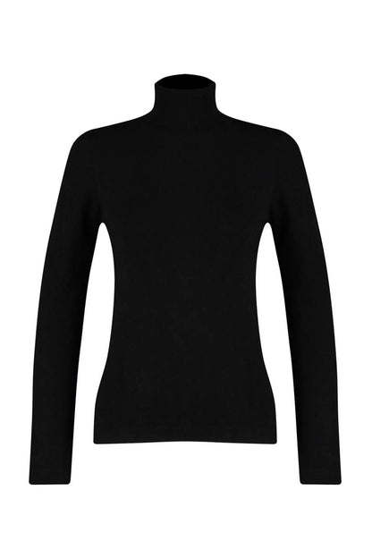 Women Fashion Stylish Turtleneck Standard Sleeve Regular Special Yarn Knitwear Sweater