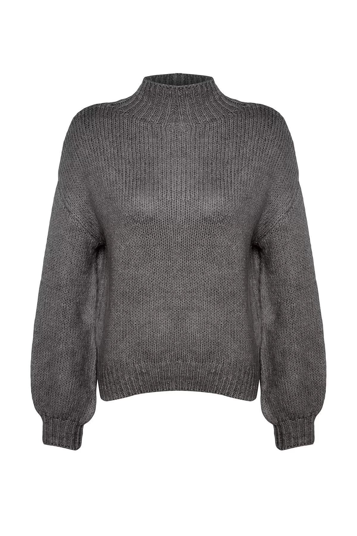 Women Fashion Stylish Crew Neck Standard Sleeve Regular Soft Texture Thick Knitted Sweater