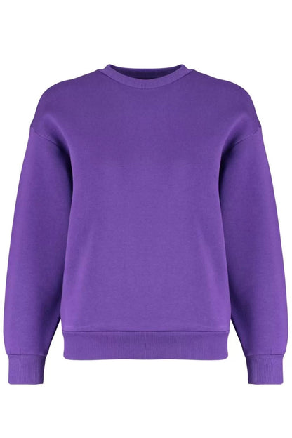 Women's Regular Crew Neck Low Sleeve Regular Thick Polar Fleece Regular Fit Basic Knitted Sweatshirt