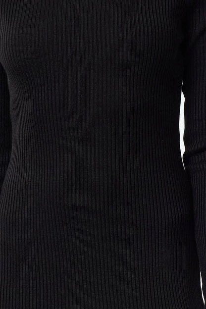 Women Fashion Stylish Maxi Length Crew Neck Regular Knitted Backless Dress