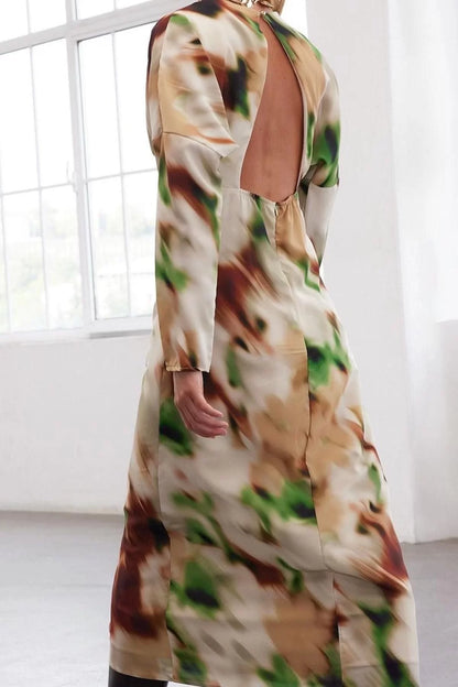 Women Fashion Stylish Maxi Length V Neck Regular Limited Edition A Cut Floral Woven Dress