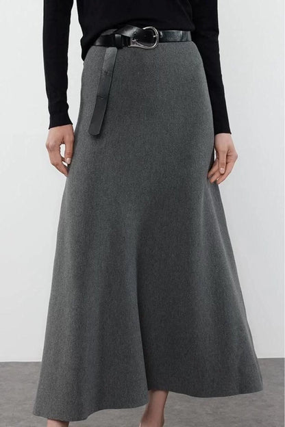 Women Fashion Style Midi Unlined Knitwear Premium Yarn Special Yarn Midi Knitwear Skirt