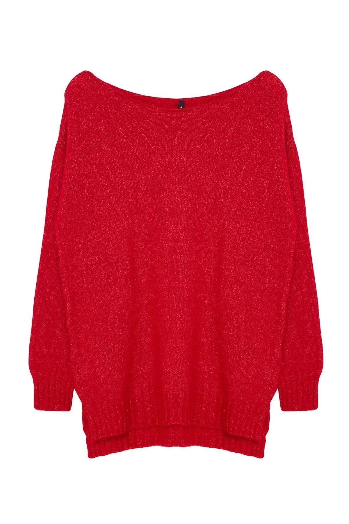 Women Fashion Stylish Boat Neck Standard Sleeve Regular Woolen Basic Knitwear Sweater