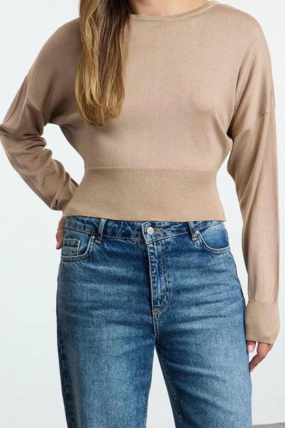 Women Fashion Stylish Crew Neck Standard Sleeve Regular Basic Premium Quality Knitwear Sweater