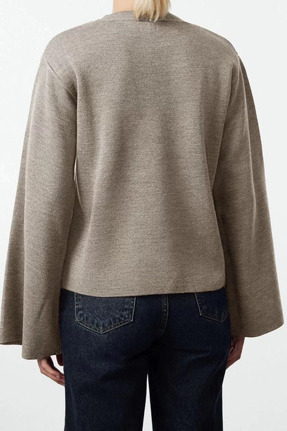 Women Fashion Stylish Crew Neck Standard Sleeve Regular Basic Knitwear Sweater