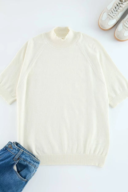 Style Women Soft Quality Blouse Regular Knitwear Slim Pattern Plus Size Raglan Sleeve