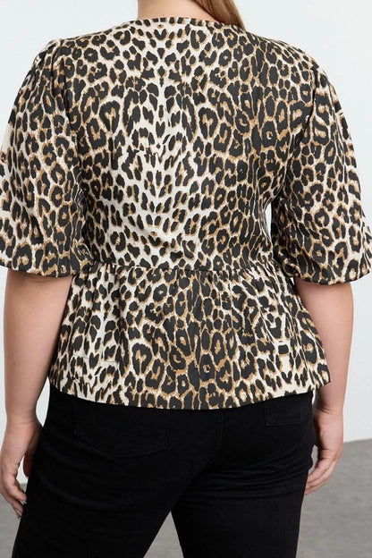 Style Women Women's Bow Blouse Long Woven Regular Fit Plus Size