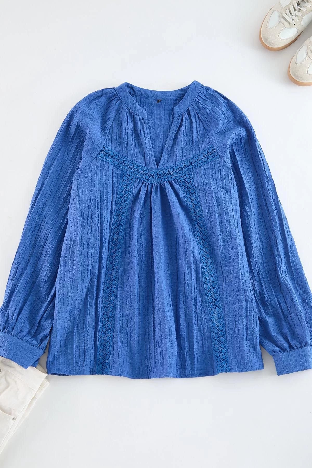 Style Women Sleeve Blouse Long Woven Regular Fit Plus Size