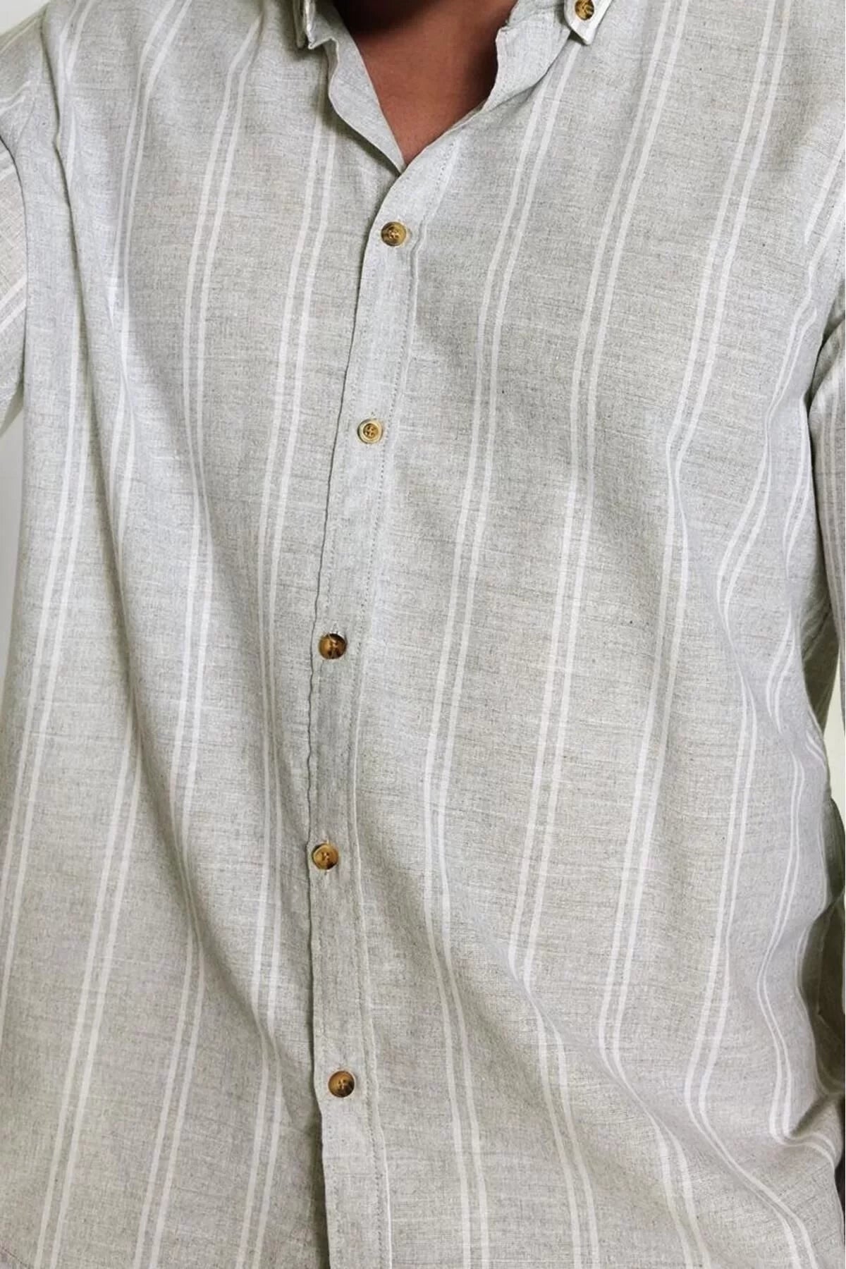 Fashion Men's Plus Size Button Down Collar Striped Casual Regular Fit Comfortable Easy Ironable Shirt