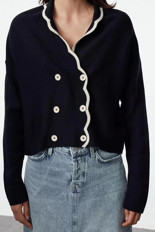 Women's Modern Style Regular Double Breasted Regular Knitwear Cardigan