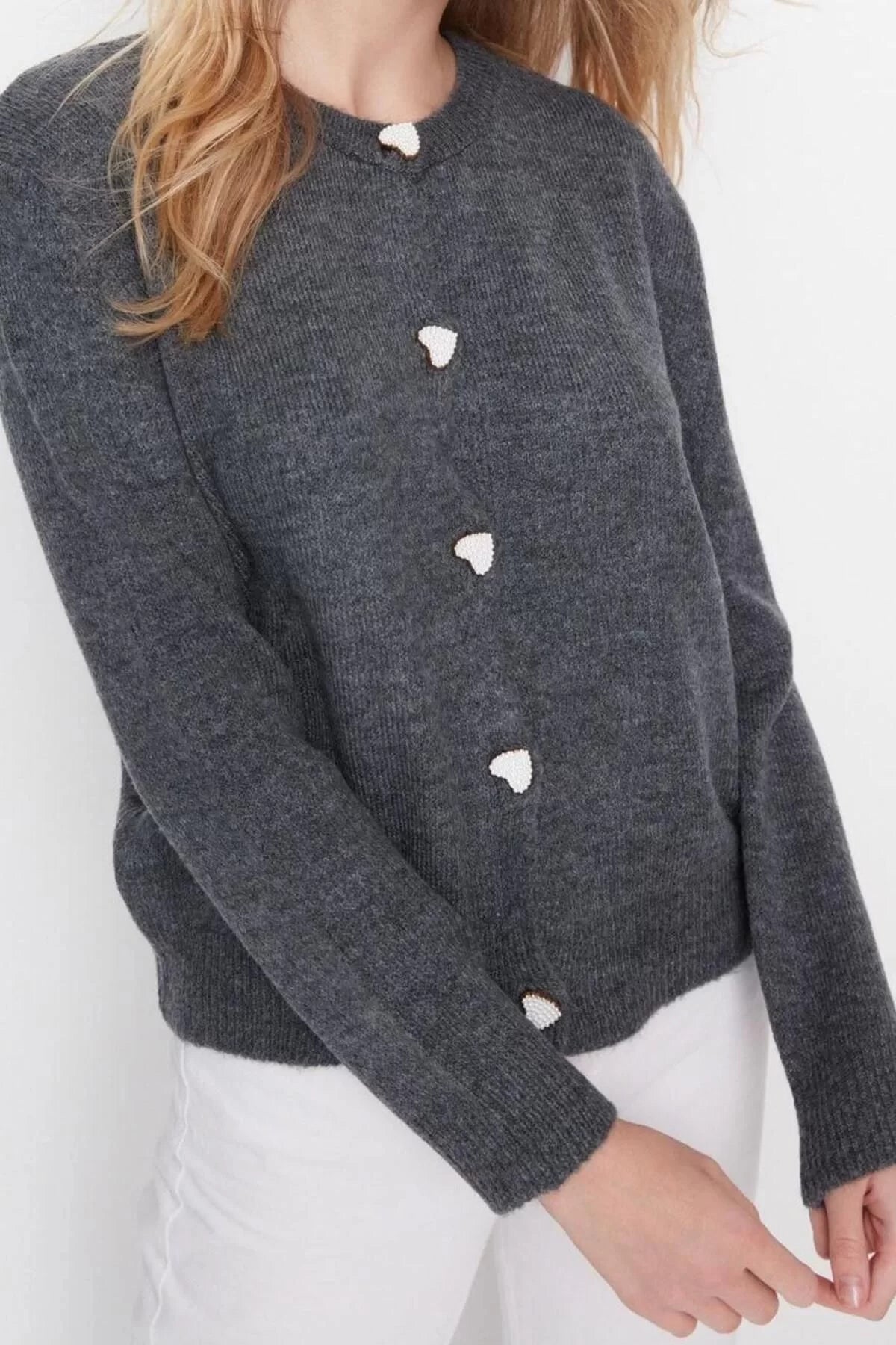 Women's Modern Style Casual Long Crew Neck Plain Sleeve Regular Knitwear Cardigan