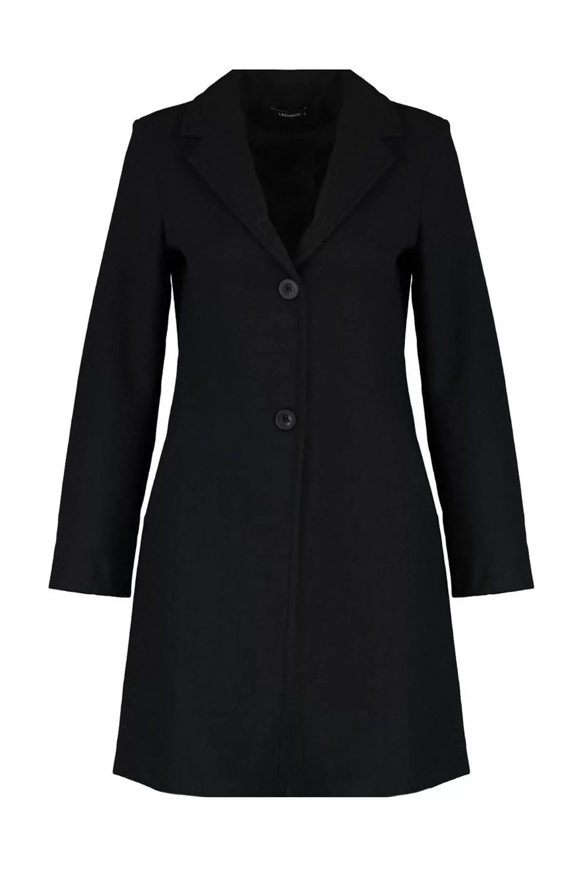 Design Plain Lined Collar Midi Plus Size Jacket Women Fitted Midi Wool Cashmere Coat