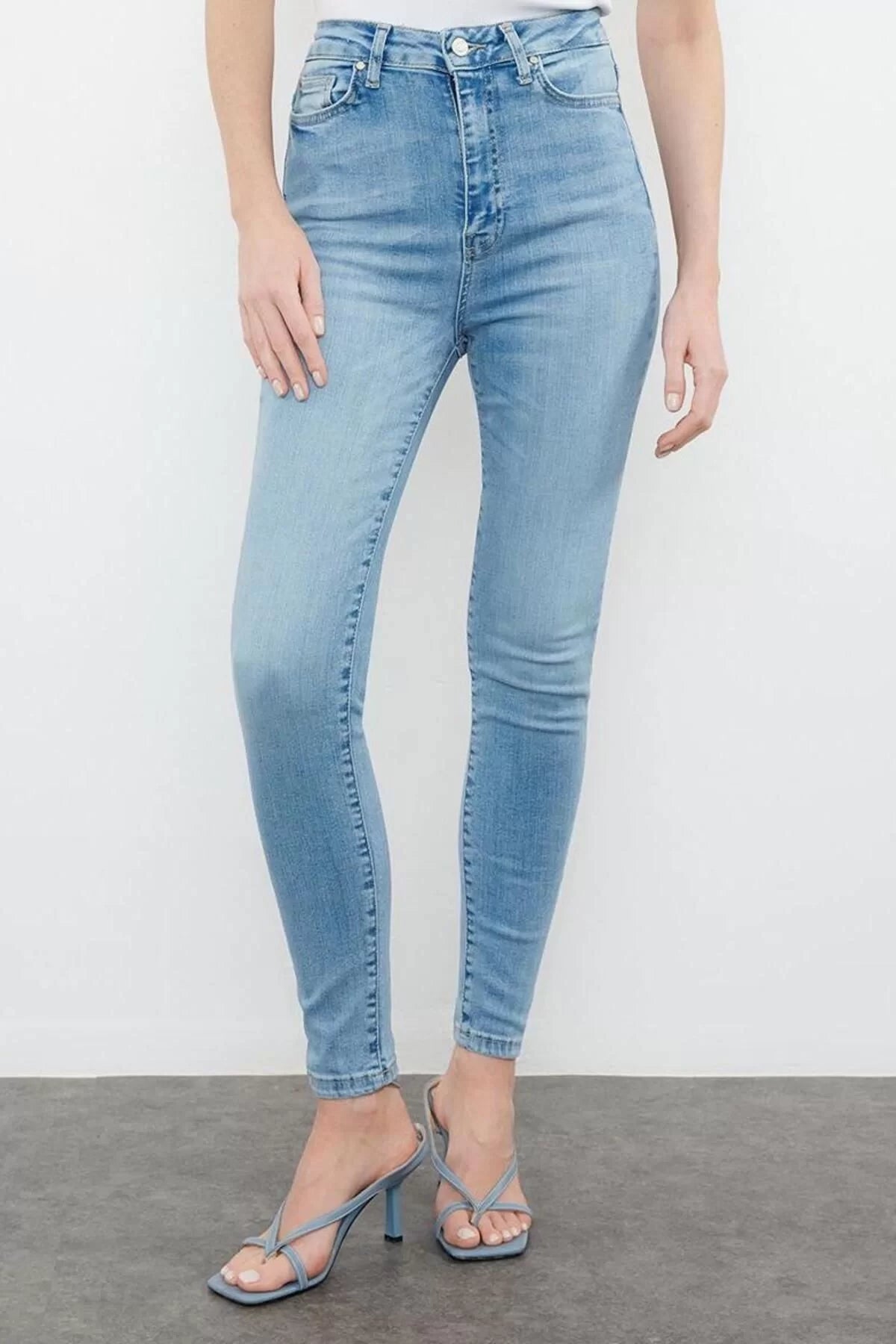 Style Women Fashion Denim Jeans Pants Regular Skinny Leg High Waist Skinny Jeans