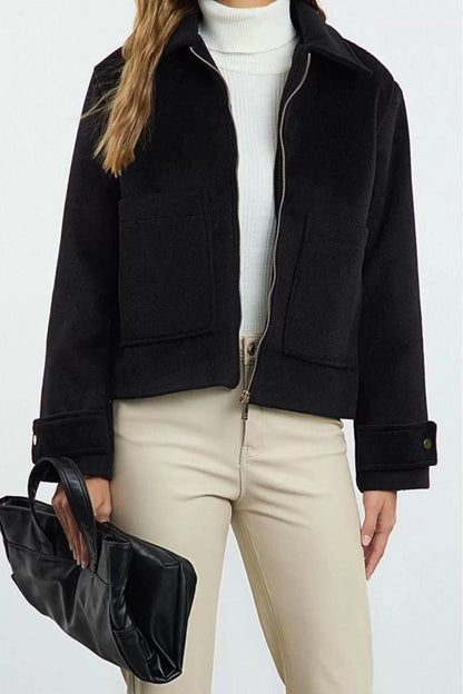 Design Plain Lined Collar Standard Oversize Shirt Women Oversize Cashmere Thin Jacket Coat