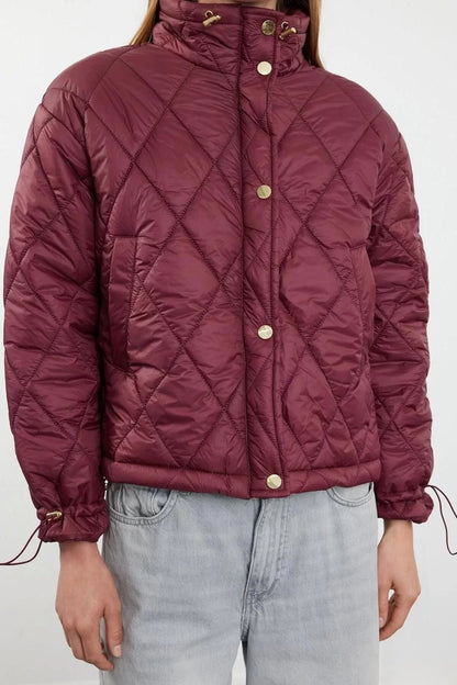 Design Plain Lined Collar Standard Regular Upright Women's Regular Water Repellent Quilted Puffer Jacket