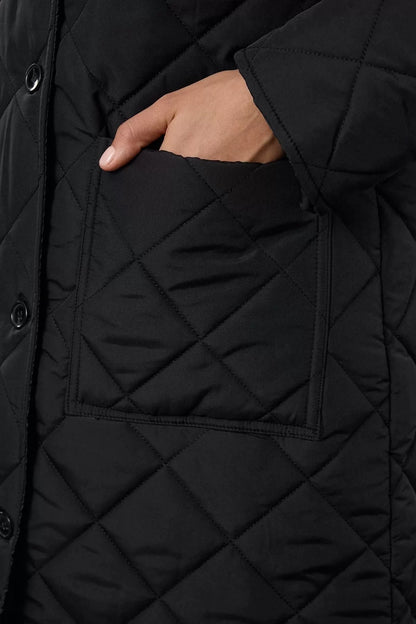 Design Plain Lined Collar Long Regular Bike Women's Water Repellent Quilted Long Puffer Jacket