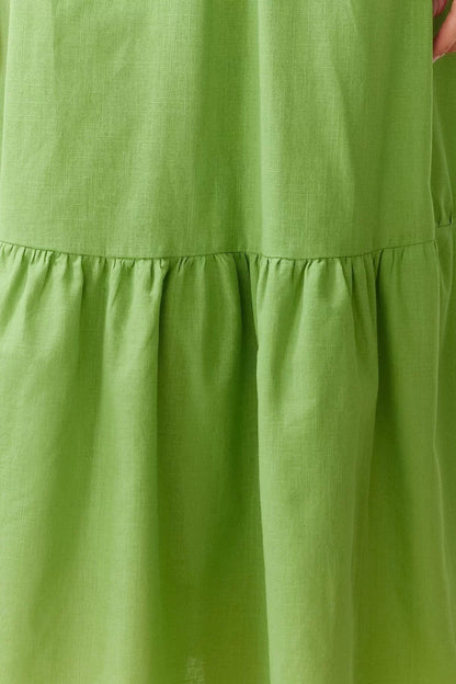 Fashion Woven Plain Halter Strapless Beach Green Woven One Shoulder Blouse Skirt Set