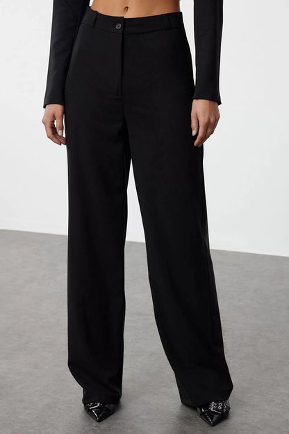 Women's New Fashion Wide Leg Long Length Woven Wide Leg Wide Leg High Waist Trousers