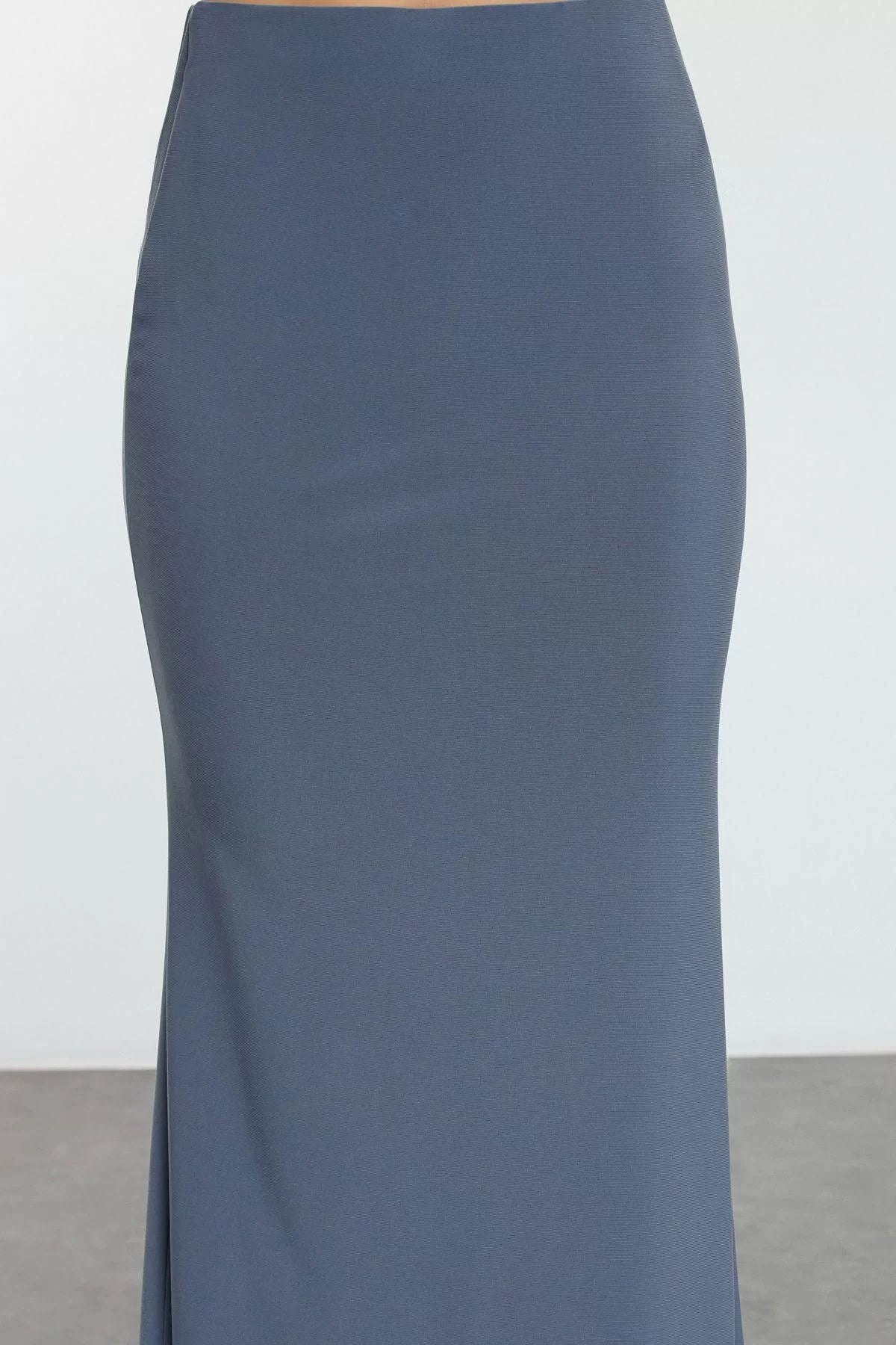 Fashion Regular Plain Pattern Daily Maxi Length Body-Fitting Fish Shape Flexible Maxi Skirt