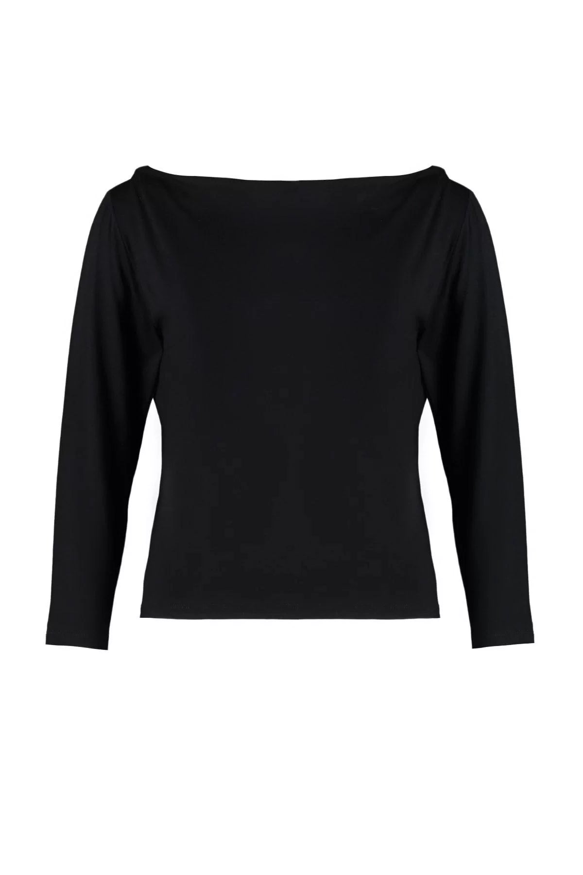 Fashion Plus Size Carmen Collar Knitted Fit Plain Pattern Casual Daily Regular Long Sleeve Blouse