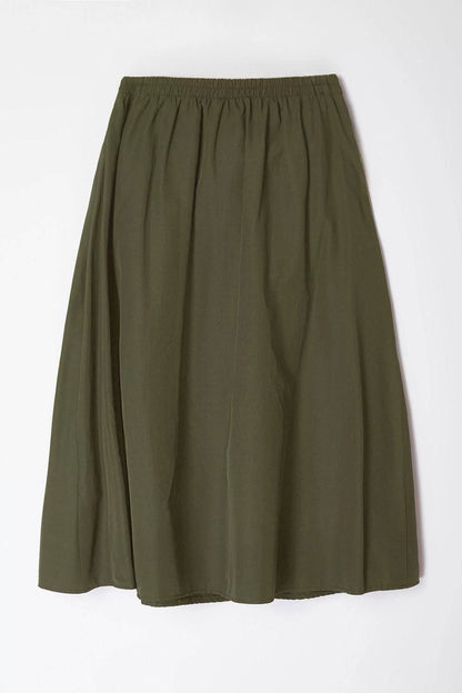 Modern Style Plus Size Unlined Woven Maxi Length Maxi Zippered Elastic Back Woven Skirt