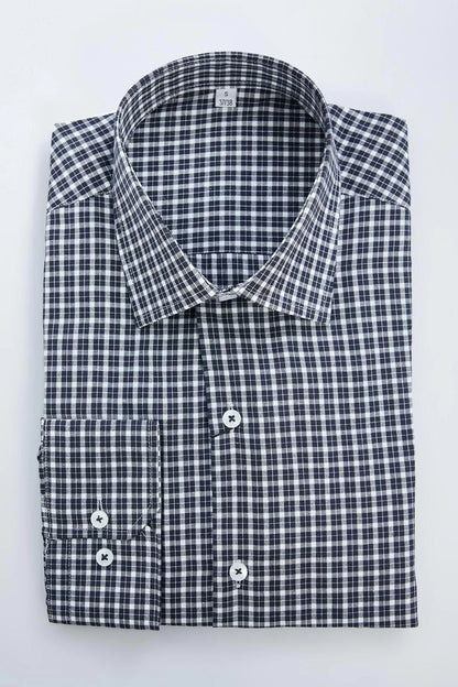 Stylish Plaid Checkered Pattern Shirt Collar Regular Fit Easy Ironable Men's Plaid Smart Shirt