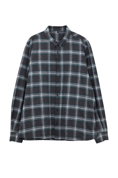 Stylish Plaid Check Pattern Shirt Collar Plus Size Winter Plaid Check Lumberjack Shirt