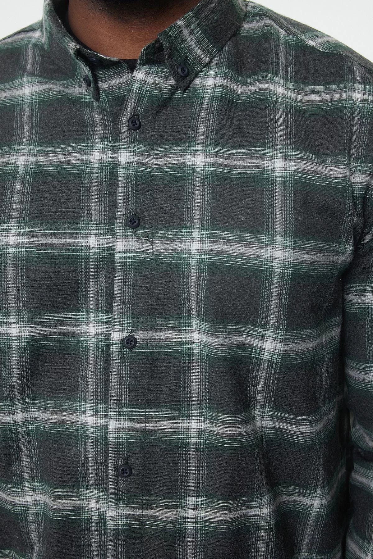 Stylish Plaid Check Pattern Shirt Collar Plus Size Winter Plaid Check Lumberjack Shirt