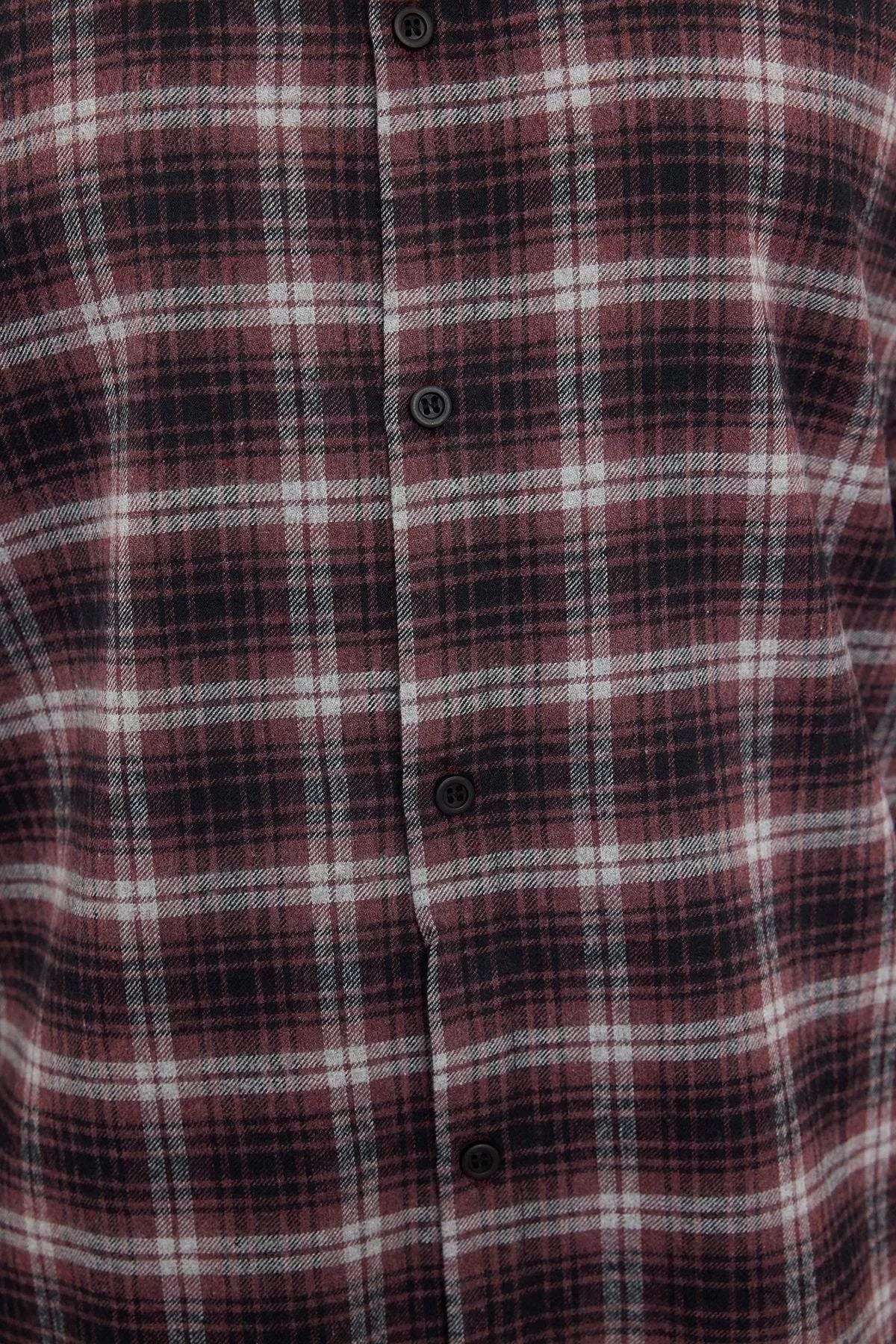 Stylish Plaid Check Pattern Button-down Collar Regular Fit Plaid Patterned Unisex Lumberjack Flannel Shirt