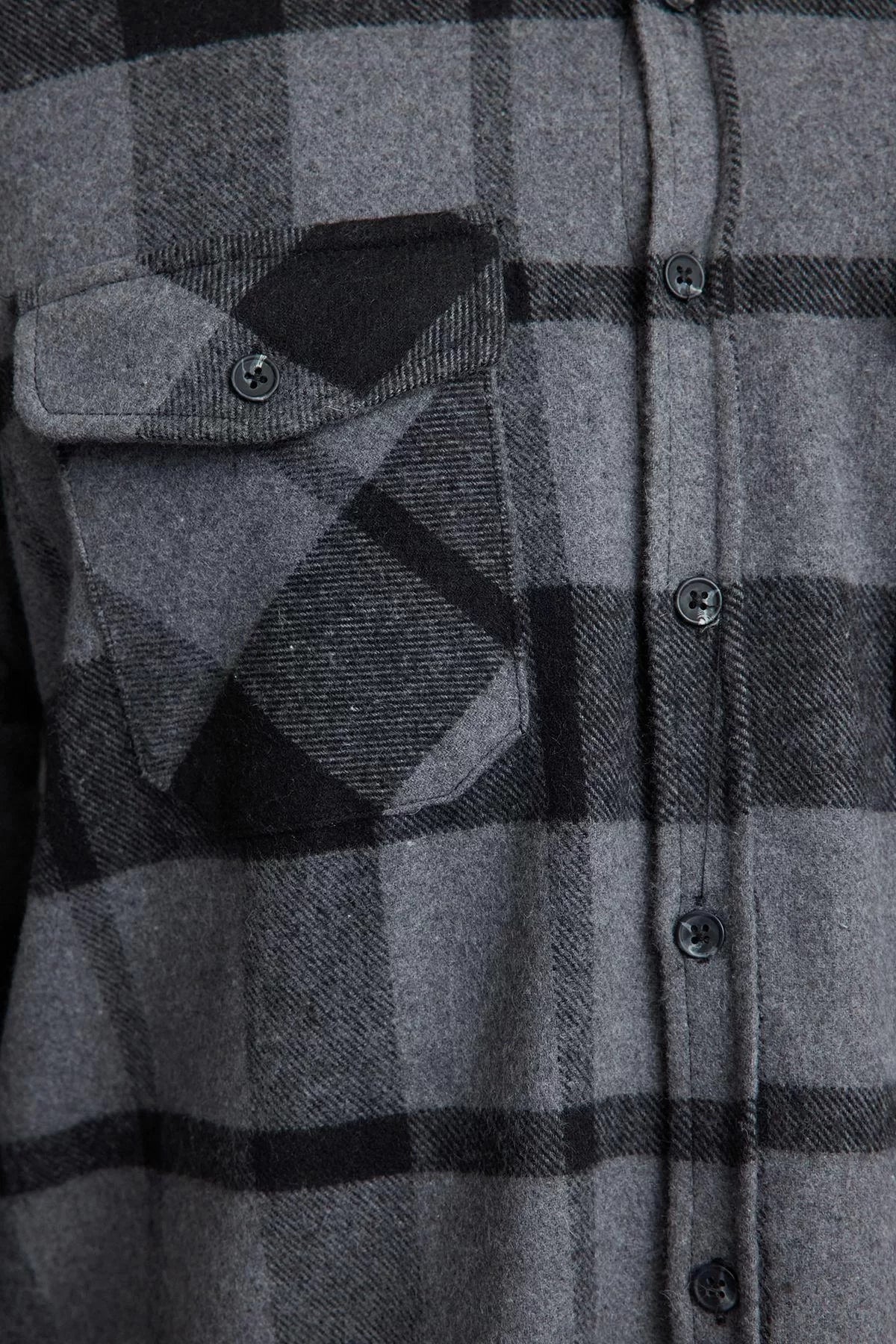 Stylish Plaid Checkered Pattern Shirt Collar Regular Fit Winter Plaid Lumberjack Shirt Jacket