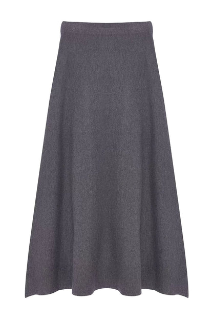 Modern Style Unlined Knitwear Midi Length Premium Yarn Special Yarn Midi Knitwear Skirt