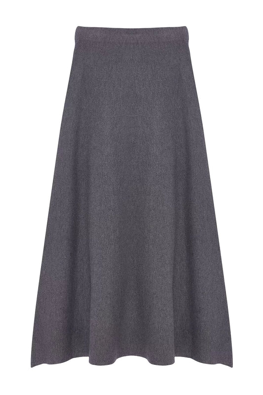 Modern Style Unlined Knitwear Midi Length Premium Yarn Special Yarn Midi Knitwear Skirt