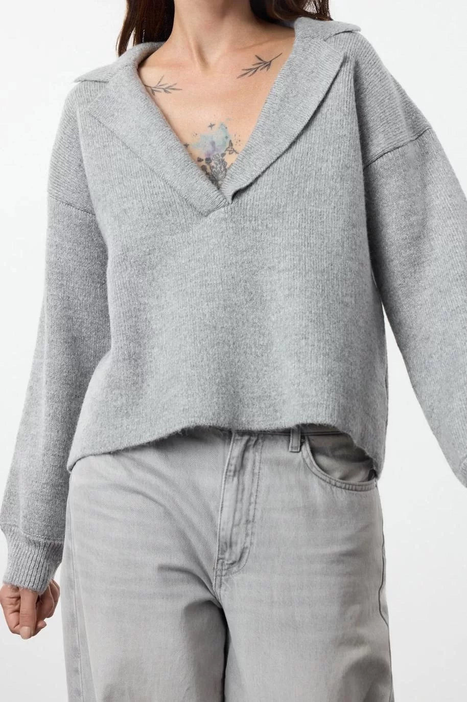 Style Modern Women Regular Standard Sleeve Jacket Collar Knitwear Sweater